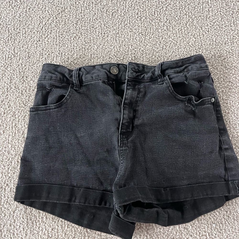 Women's Black Denim Shorts